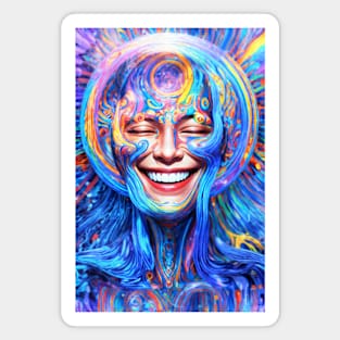 Into The Rainbow - Trippy Psychedelic Art Magnet